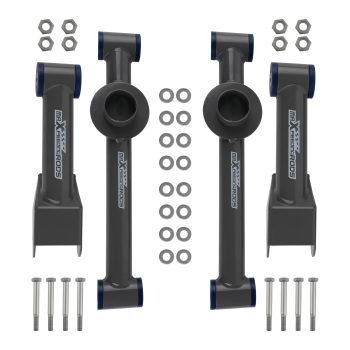 4Pcs Rear UpperLower Tubular Control Arms compatible for Ford Mustang 1979-2004 Gray