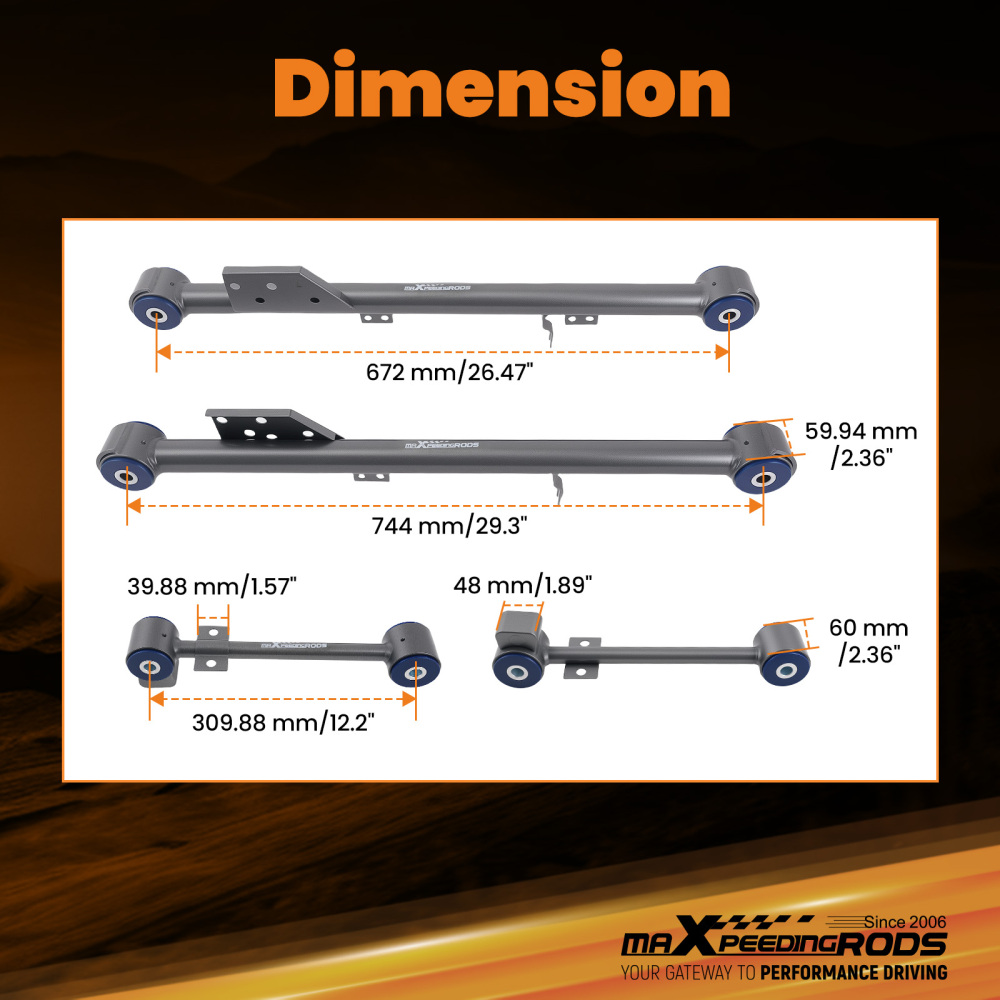 4Pcs Suspension Kits For Pathfinder QX4 1997-04 Rear UpperLower Trailing Arm