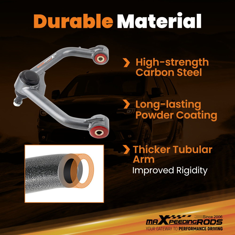 2X BRACCIO DI CONTROLLO SUPERIORE ANTERIORE DA 2-4 compatibile per DODGE RAM 1500 2006-2023