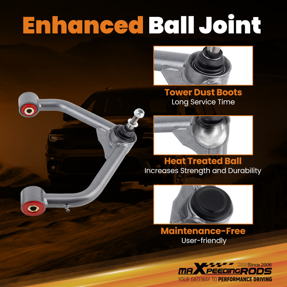 2X BRACCIO DI CONTROLLO SUPERIORE ANTERIORE DA 2-4 compatibile per DODGE RAM 1500 2006-2023