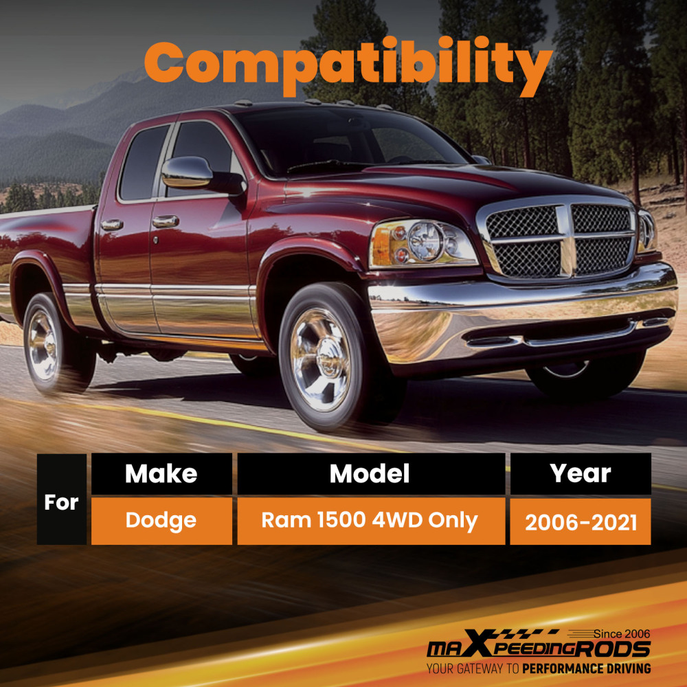 2X BRACCIO DI CONTROLLO SUPERIORE ANTERIORE DA 2-4 compatibile per DODGE RAM 1500 2006-2023