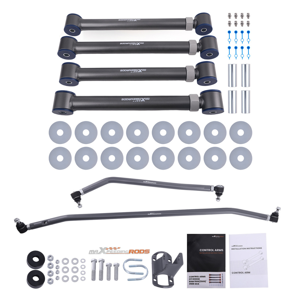 Adjustable Upgraded Front Control Arm Drag Link For 94-99 compatible for Dodge Ram 4WD 0-6 Lift