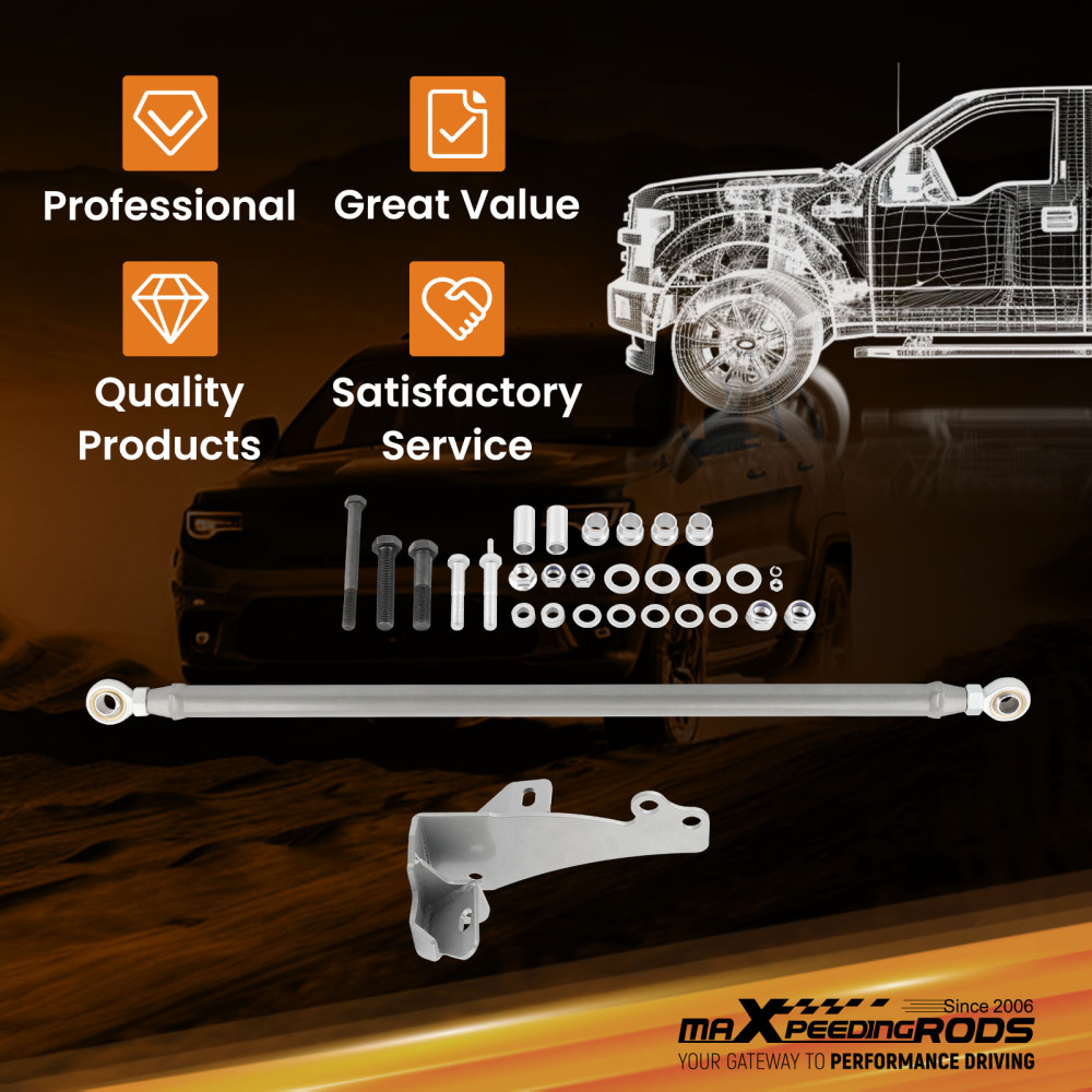 Adjustable 4x Front Control Arms + Track Bar 0-4 Lift compatible for Ram 2500 1994-2002