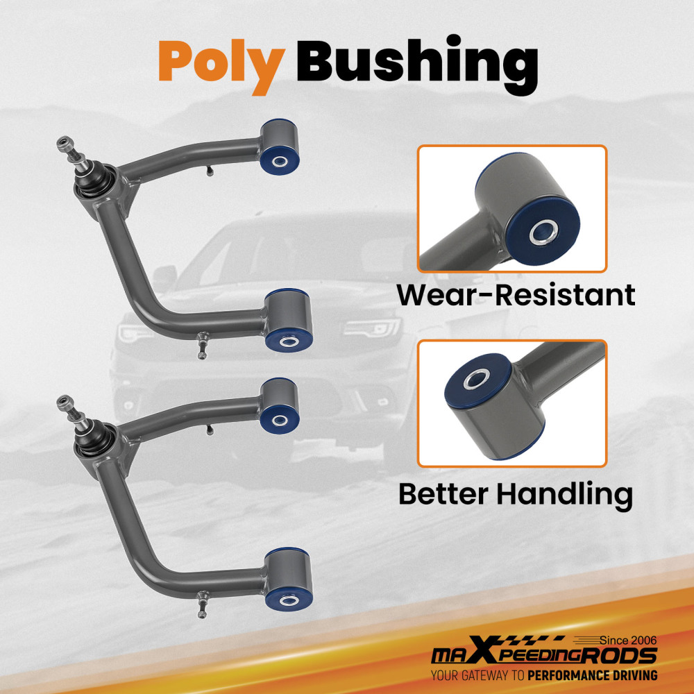 2x Front Upper Control Arms 2-4 Lift for 2019-2024 compatible for Silverado 1500 compatible for GMC Sierra