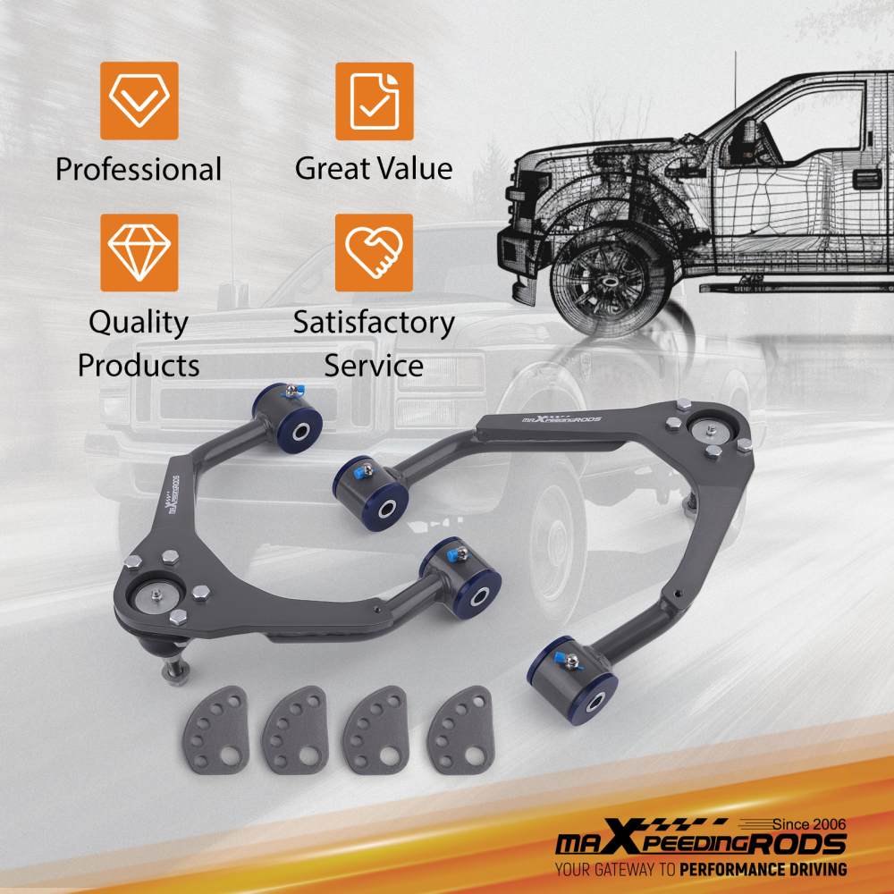 Alignment Front Upper Control Arms for 07-15 compatible for Chevy Silverado Sierra 1500 2WD 4WD