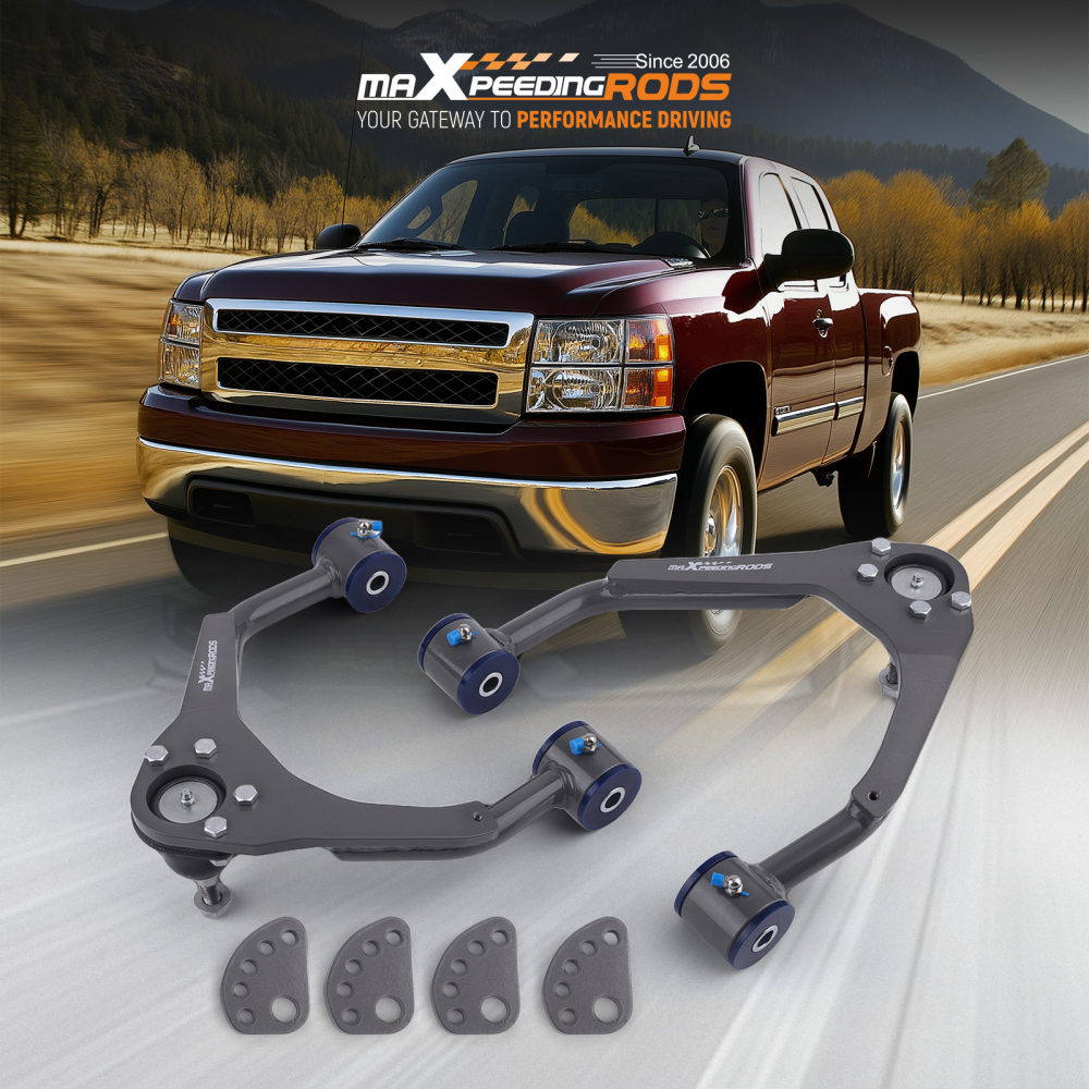 Alignment Front Upper Control Arms for 07-15 compatible for Chevy Silverado Sierra 1500 2WD 4WD