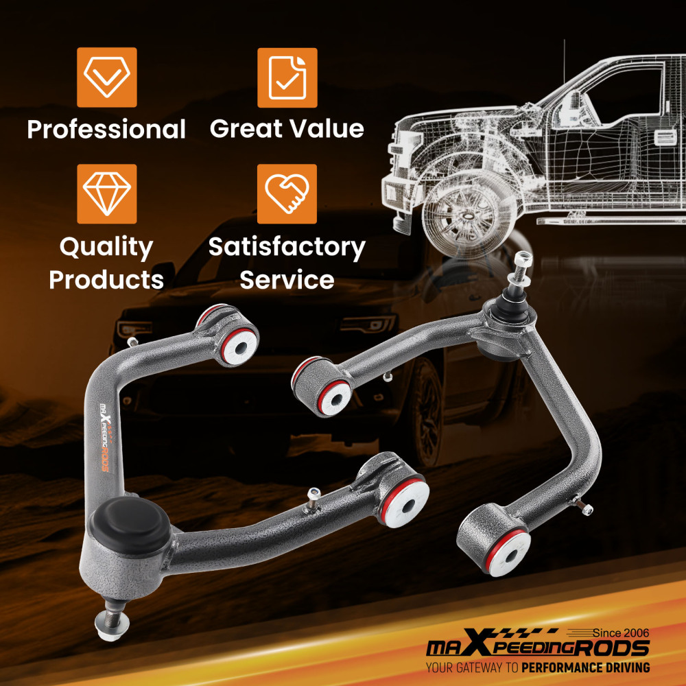 Front Upper Control Arms 2-4” Lift for 2019-2022 compatible for GMC Sierra 1500 compatible for Silverado 1500