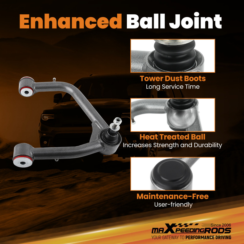 Front Upper Control Arms 2-4” Lift for 2019-2022 compatible for GMC Sierra 1500 compatible for Silverado 1500