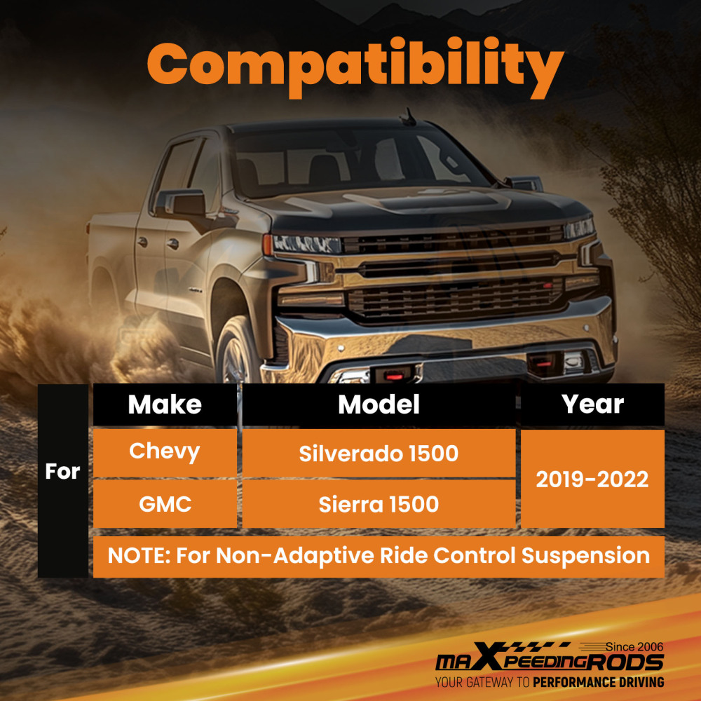 Front Upper Control Arms 2-4” Lift for 2019-2022 compatible for GMC Sierra 1500 compatible for Silverado 1500