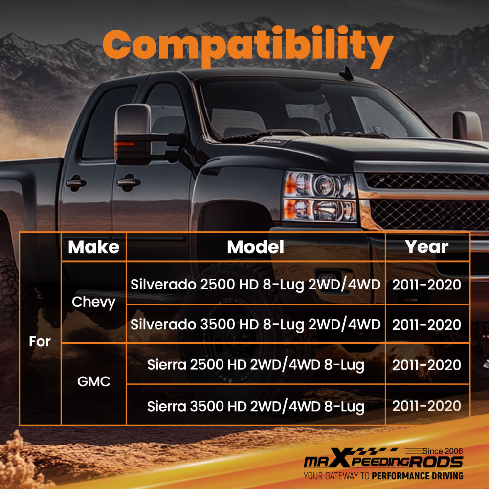 2-4 Lift Upper Control Arms Upgraded For 2011-2020 compatible for Silverado Sierra 2500 3500HD