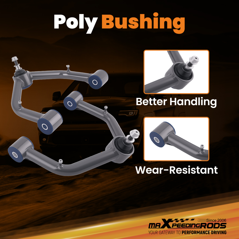 Front Upper Control Arms 2-4 Lift compatible for Chevrolet Silverado Sierra 4X4 1999-2006