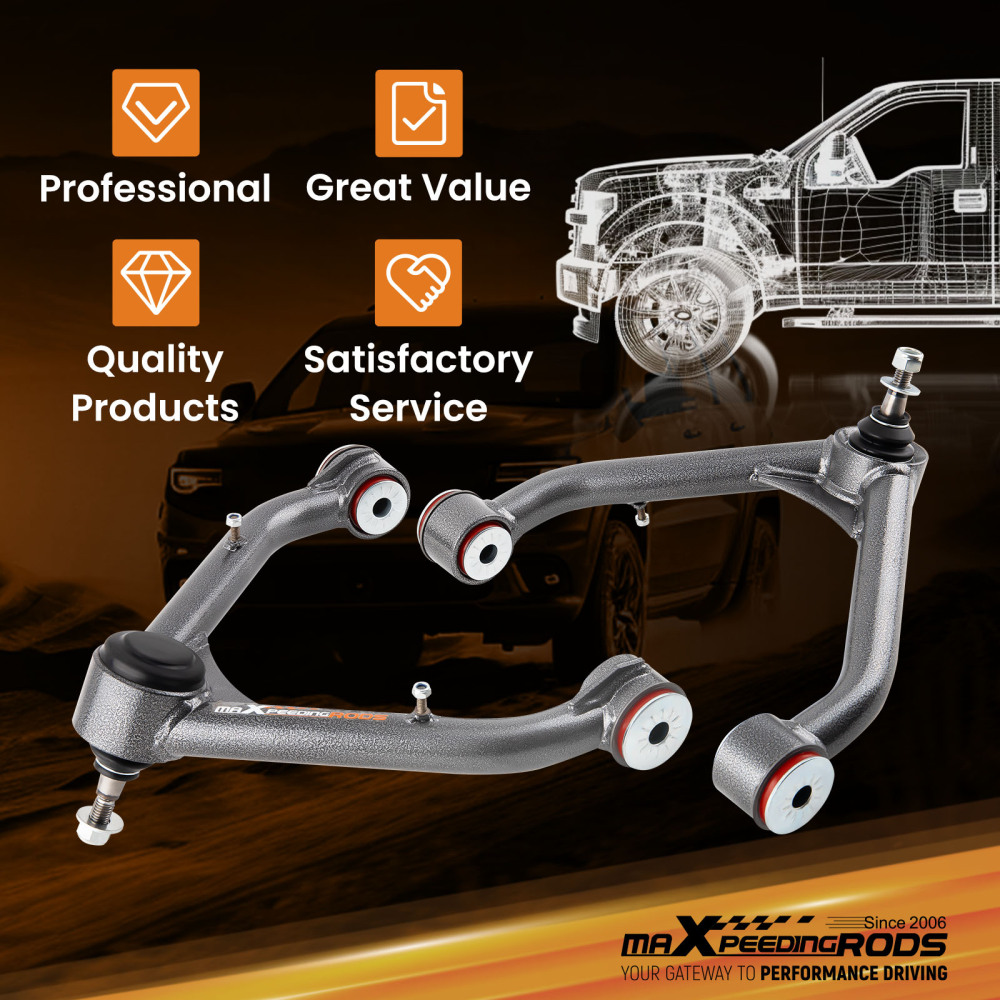 Front Upper Control Arms 2-4 Lift Kit For 1999-2000 compatible for Chevy Silverado 1500 compatible for Sierra