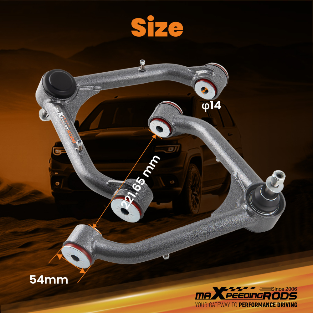 Front Upper Control Arms 2-4 Lift Kit For 1999-2000 compatible for Chevy Silverado 1500 compatible for Sierra