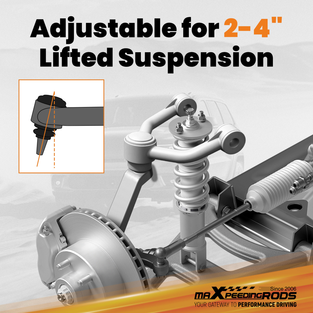 2x Front Upper Control Arms 2-4 Lift compatible for Toyota FJ Cruiser 07-14 compatible for 4Runner 03-24