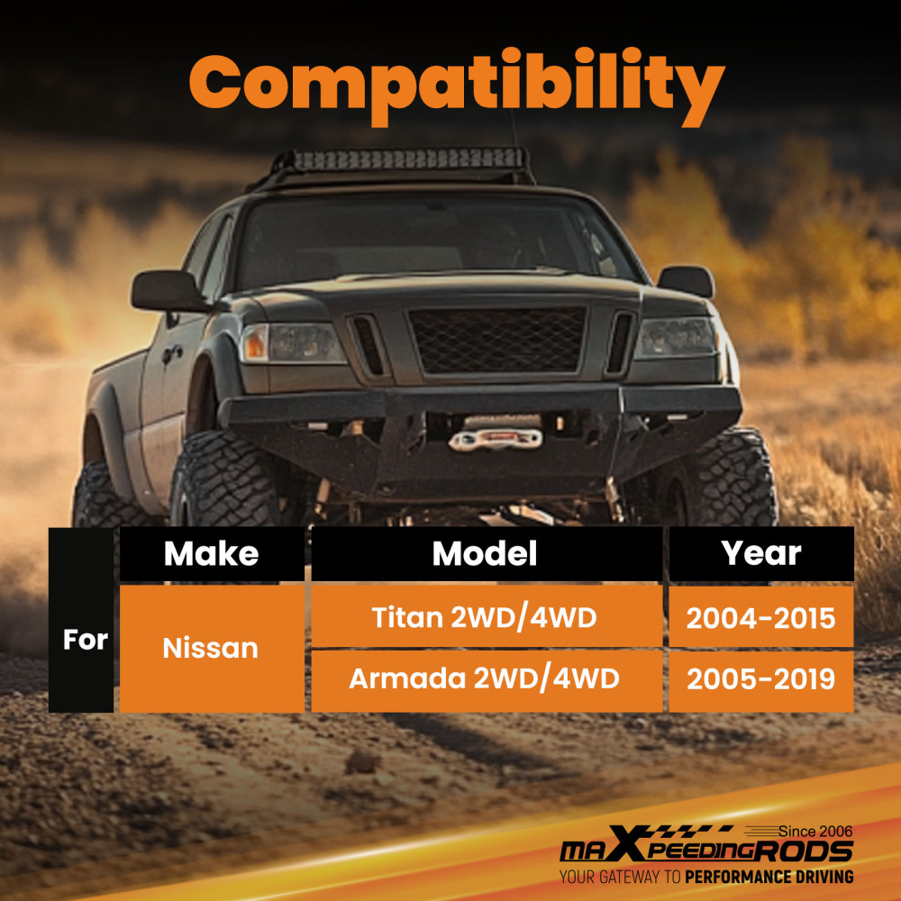 Suspension Kits Front Upper Control Arms 2-4 Lift compatible for Nissan Titan Armada 2004+