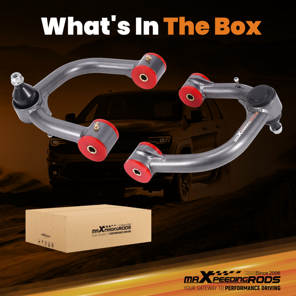Front Upper Control Arm Kit For 2005-2015-2022 compatible for Toyota Tacoma 6 Lug 2-4 Lift