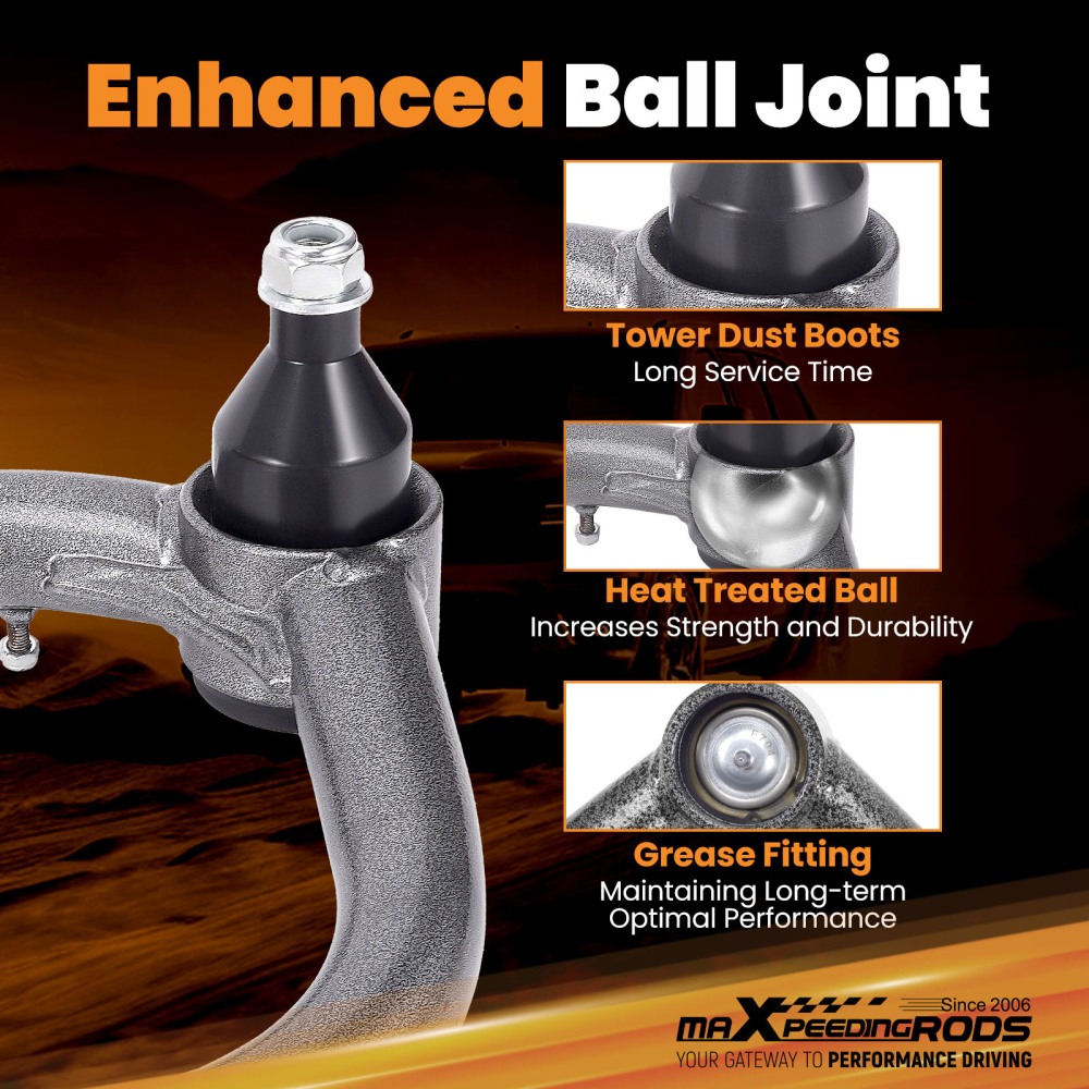 Front Upper Control Arm Kit For 2005-2015-2022 Toyota Tacoma 6 Lug 2-4 Lift