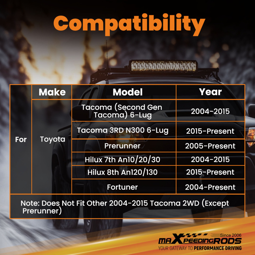 Front Upper Control Arm Kit For 2005-2015-2022 Toyota Tacoma 6 Lug 2-4 Lift