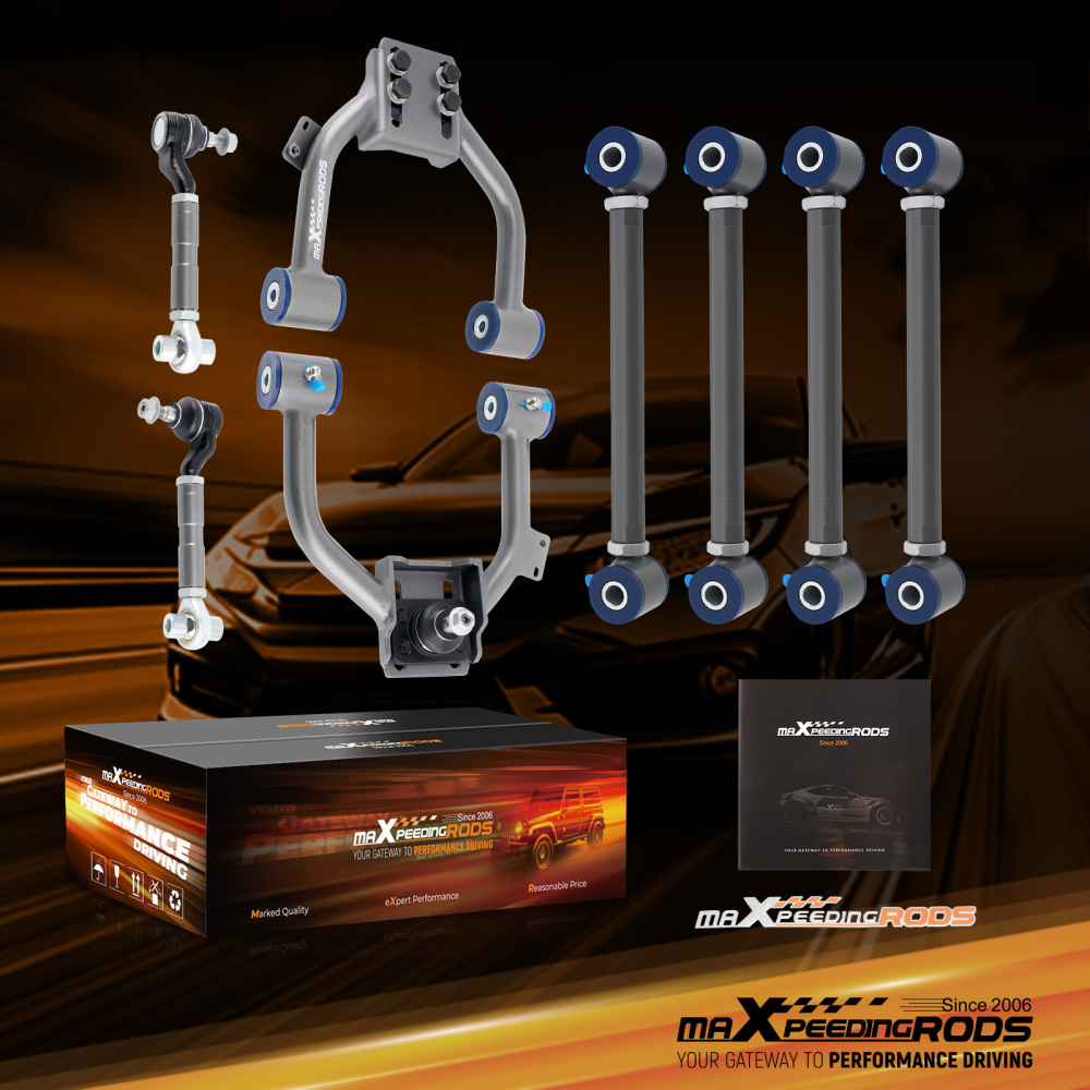 Adjustable FrontRear Camber Arms Set For 2003-07 compatible for Honda Accord 04-08 compatible for Acura TSX