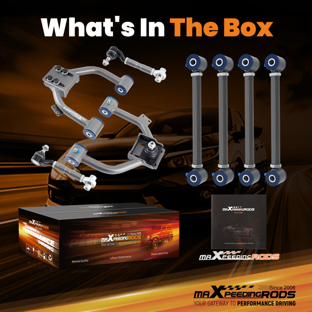 Adjustable FrontRear Camber Arms Set For 2003-07 compatible for Honda Accord 04-08 compatible for Acura TSX