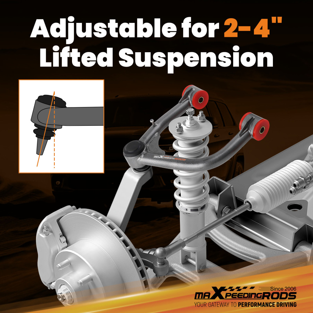 Heavy Duty Front Upper Control Arms 2-4 Lift compatible for Toyota Tundra 07-2022 Tubular