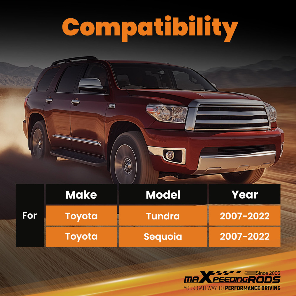 Heavy Duty Front Upper Control Arms 2-4 Lift compatible for Toyota Tundra 07-2022 Tubular