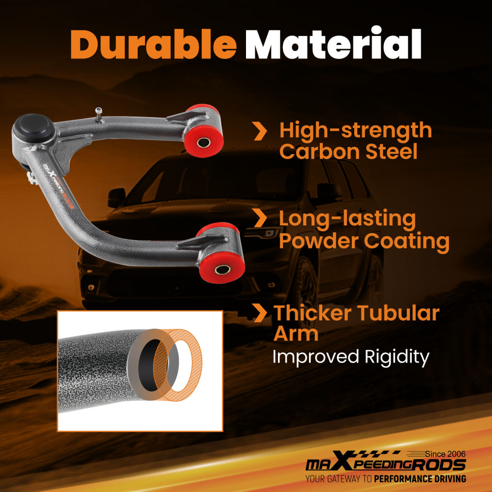 Heavy Duty Front Upper Control Arms 2-4 Lift for Toyota Tundra 07-2022 Tubular