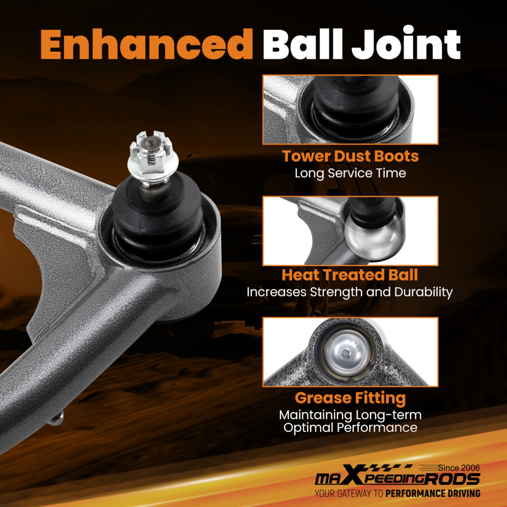 Heavy Duty Front Upper Control Arms 2-4 Lift for Toyota Tundra 07-2022 Tubular