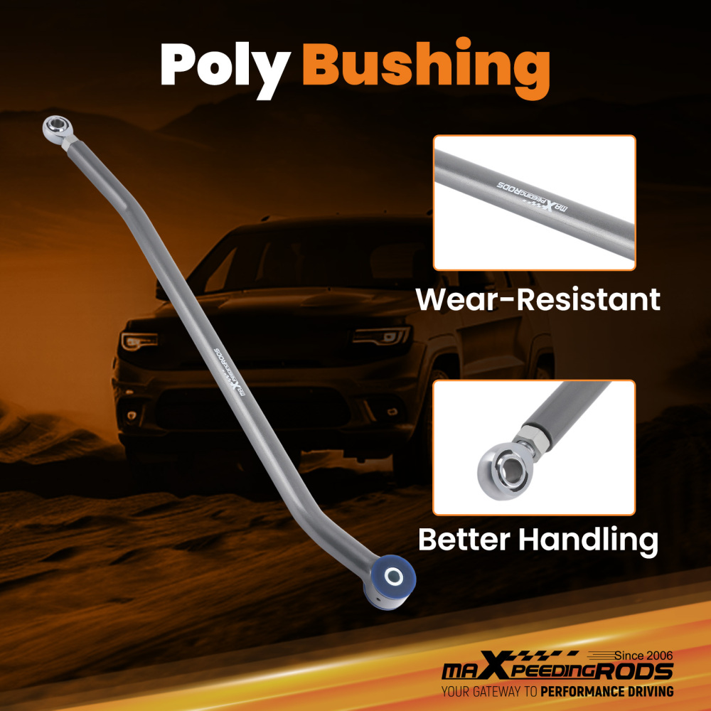 Control ArmsTrack Bar Kit compatible for Jeep Grand Cherokee WJ 1999-2004 Poly Bushing