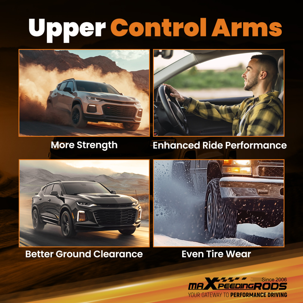 3 Lift Upper Control Arms LeftRight compatible for Chevy GMC 2500HD 2020-2025 2WD 4WD