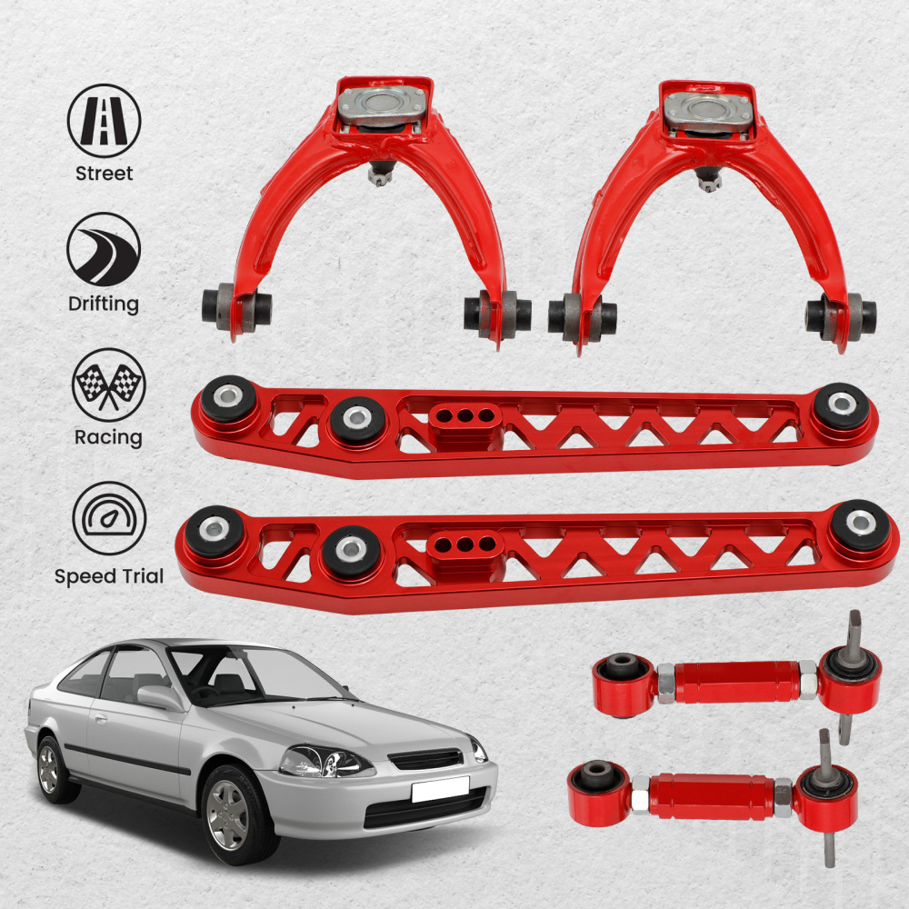 Coilovers + Control Arms compatible for Honda Civic EJ EK EM EJ5 1996-2000 Rear fork type