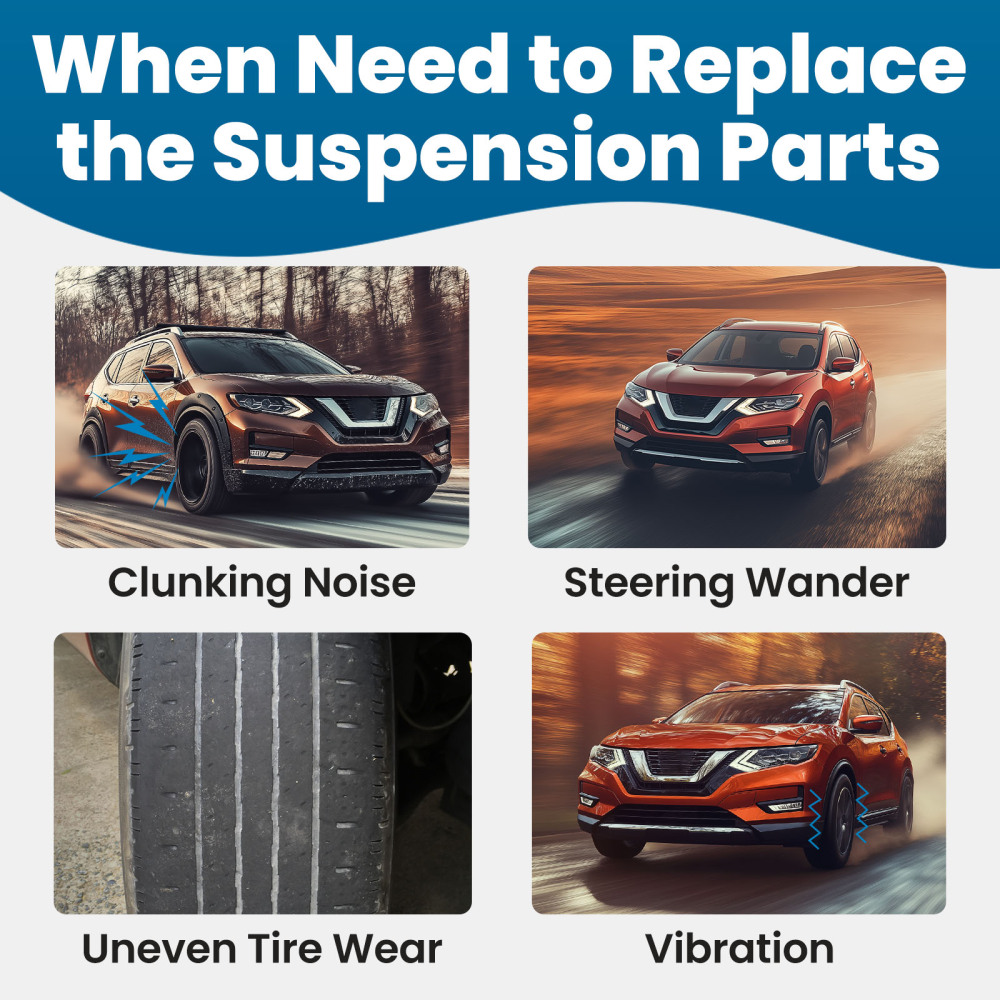 MaXpeedingrods Front Struts + Control Arms compatible for Nissan Rogue 2012-13 Select 14-15