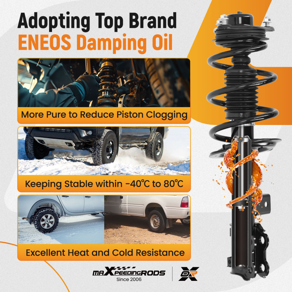 MaXpeedingrods Front Struts + Control Arms compatible for Nissan Rogue 2012-13 Select 14-15