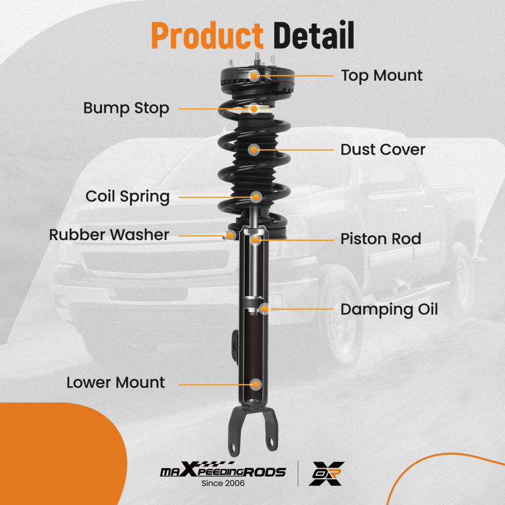 Front Strut Spring Suspension compatible for Dodge Challenger 2012-18 5.7LITER V8 RWD RT/RT