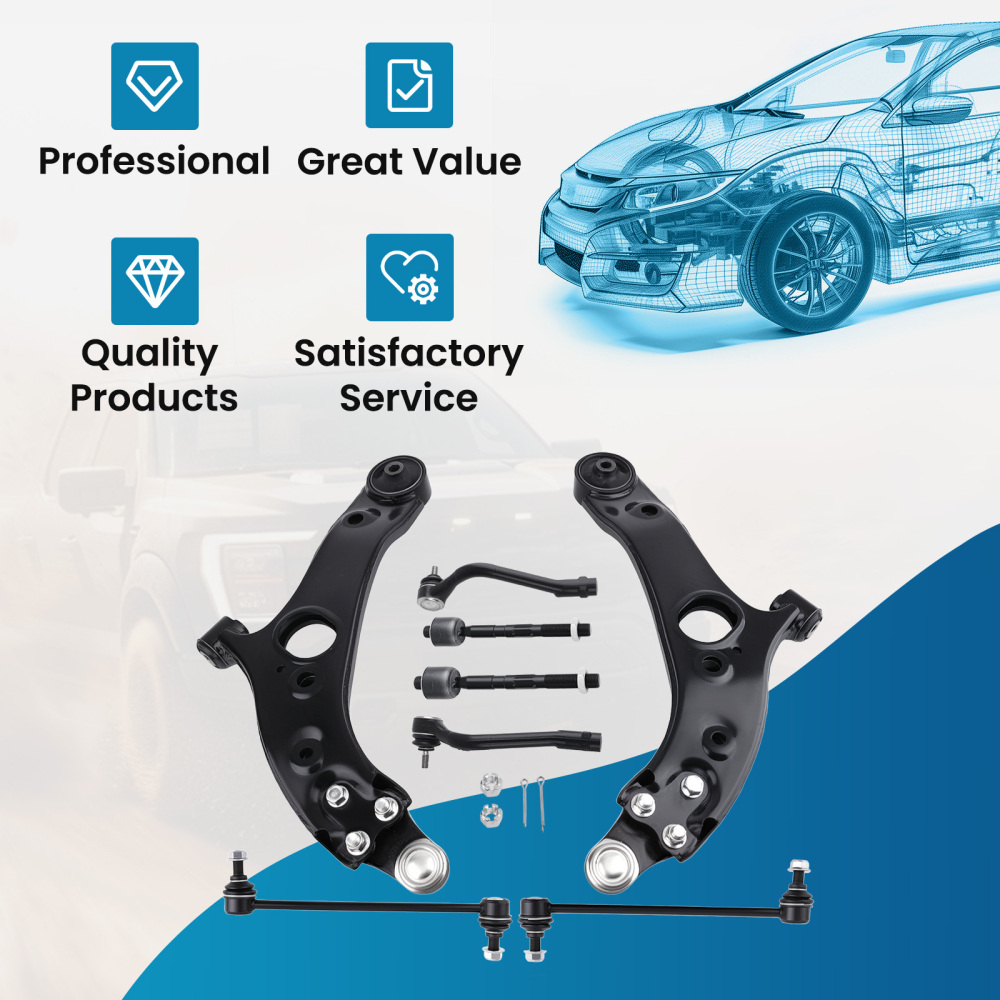 Complete Front Strut Control Arms Assembly Kit compatible for Kia Optima 2012-2015 compatible for FWD