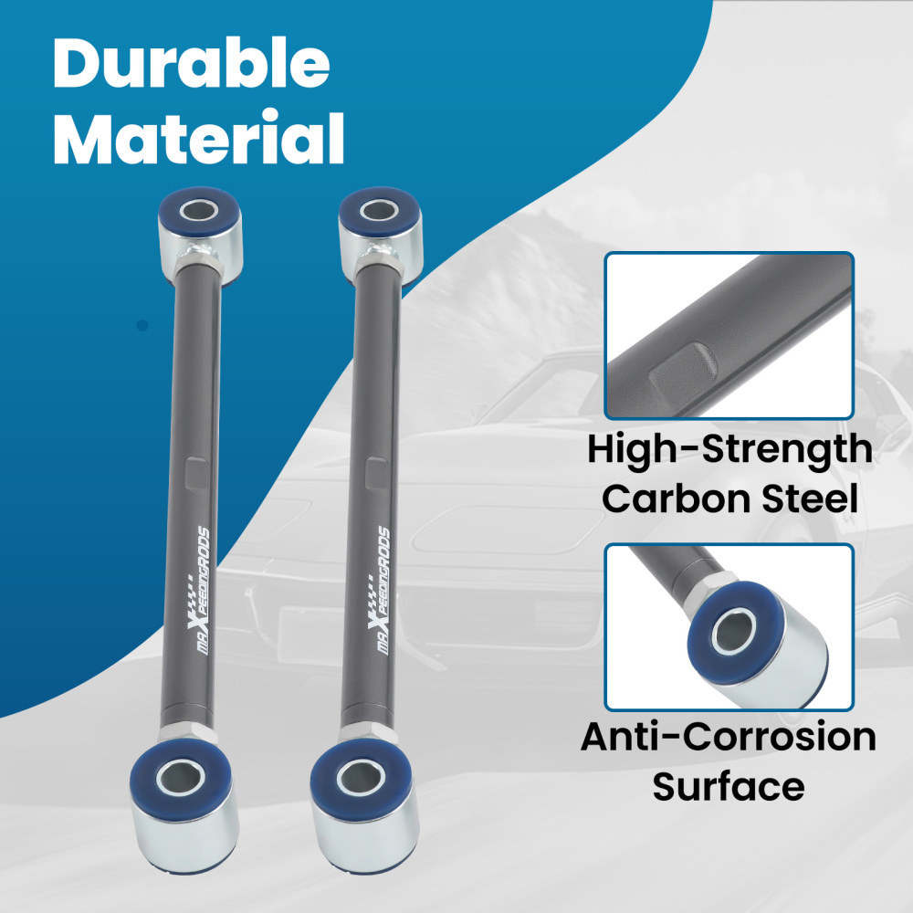 2x Adjustable Rear Strut Rods for 1980-1982 compatible for Chevrolet Corvette Control Arm Kit