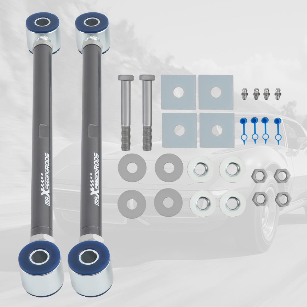 2x Adjustable Rear Strut Rods for 1980-1982 compatible for Chevrolet Corvette Control Arm Kit