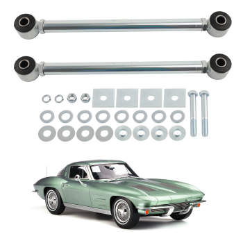 CSR Adjustable Rear Strut Rods Bar Urethane Bushings Hardware compatible for Corvette 63-79 suspension arms