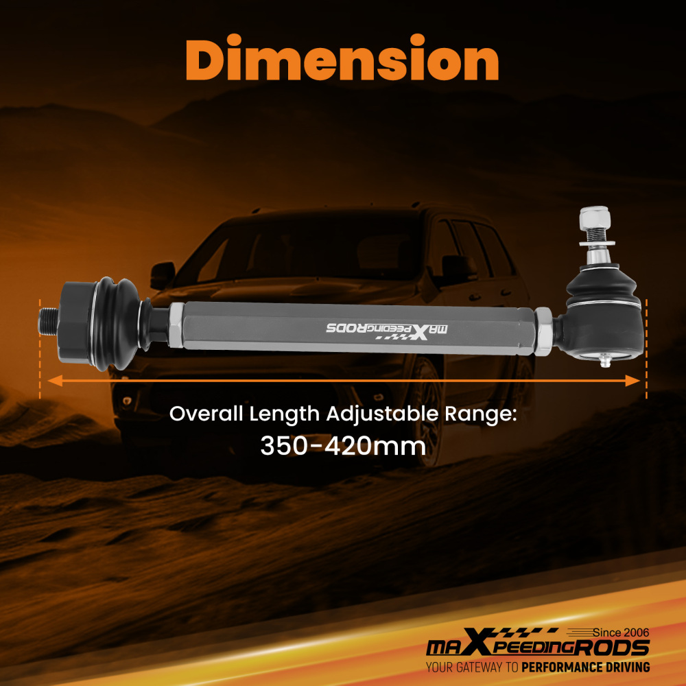 Adjustable Tie Rod Kit For 2001-2010 compatible for Chevy GMC Sierra 2500HD 3500HD 4WD