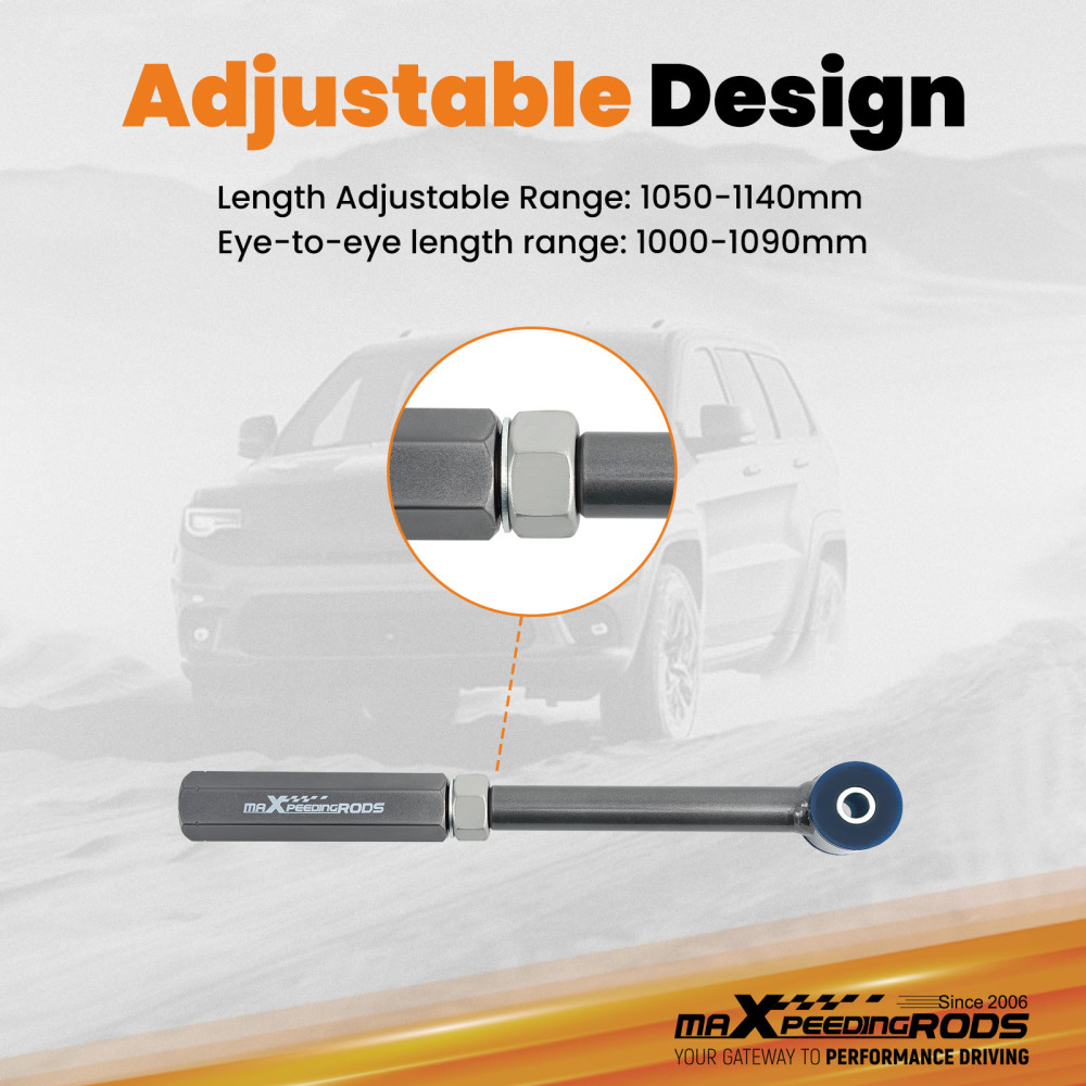 Adjustable Rear Track Bar 0-6in Lift Kits for 2003-24 compatible for 4Runner 2007-14 FJ Cruiser