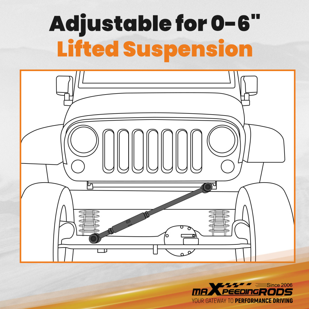 Adjustable Rear Track Bar 0-6in Lift Kits for 2003-24 compatible for 4Runner 2007-14 FJ Cruiser