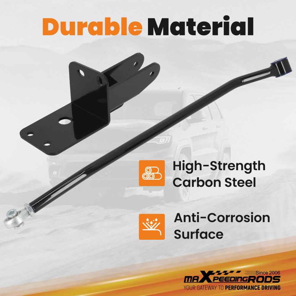 Front Track Bar Compatible for Cherokee XJ1984-2001 and Relocator Bracket with 4-6.5inch lift suspension arms