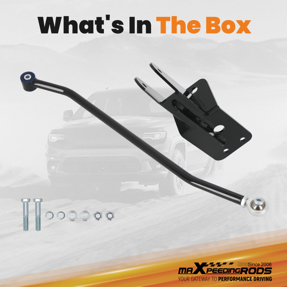 Front Track Bar Compatible for Cherokee XJ1984-2001 and Relocator Bracket with 4-6.5inch lift suspension arms