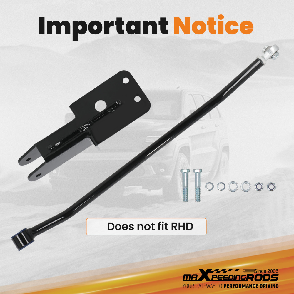 Front Track Bar Compatible for Cherokee XJ1984-2001 and Relocator Bracket with 4-6.5inch lift suspension arms