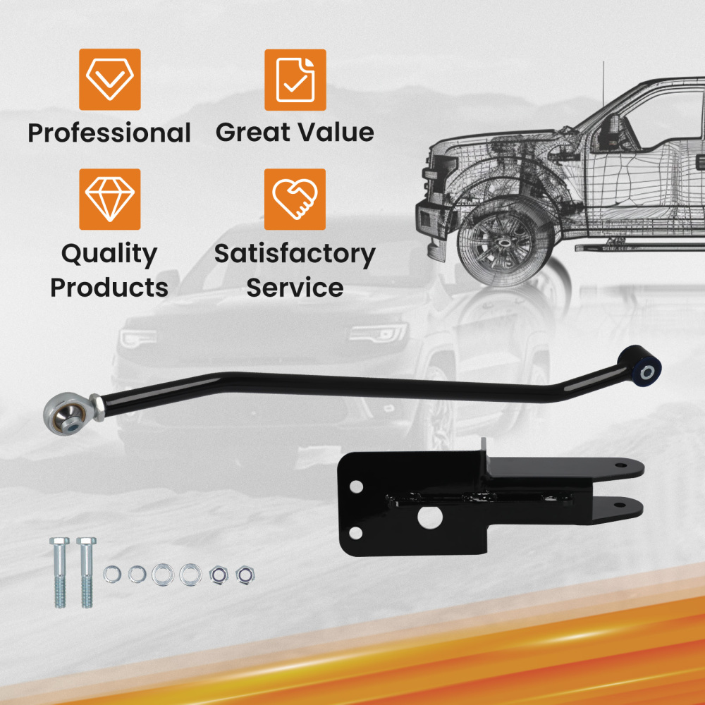 Adjustable Front Track Bar + Control Arm Brackets compatible for Jeep Cherokee XJ 1984-2001