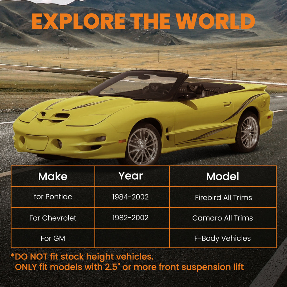 FrontRear Control Arms compatible for Panhard Bar compatible for GM F-Body 1993-2002 compatible for Camaro Firebird