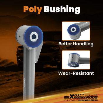 Adjustable Rear Control Arm + Track Bar compatible for Toyota 4-Runner 2003-2009 FJ Cruiser