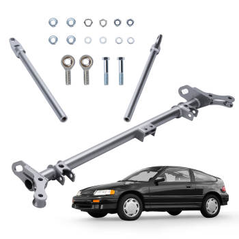 Steel Front Traction Control Arms Lower Tie Bar Brace compatible for Honda Civic CRX 88-91