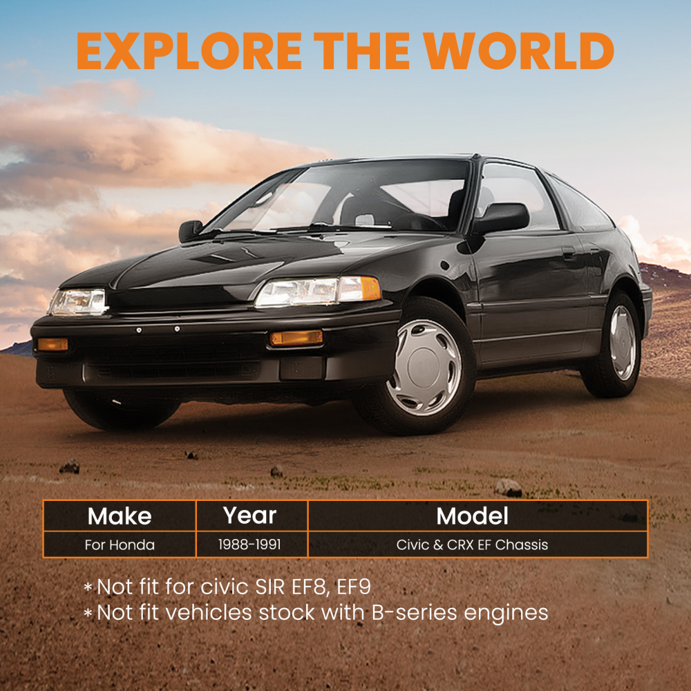 Steel Front Traction Control Arms Lower Tie Bar Brace compatible for Honda Civic CRX 88-91