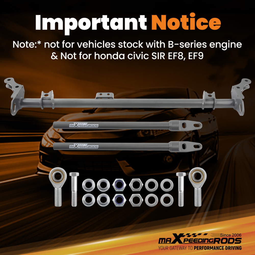 BRACCIO DI CONTROLLO DELLA TRAZIONE ANTERIORE POSTERIORE compatibile per HONDA CIVIC 1988-91